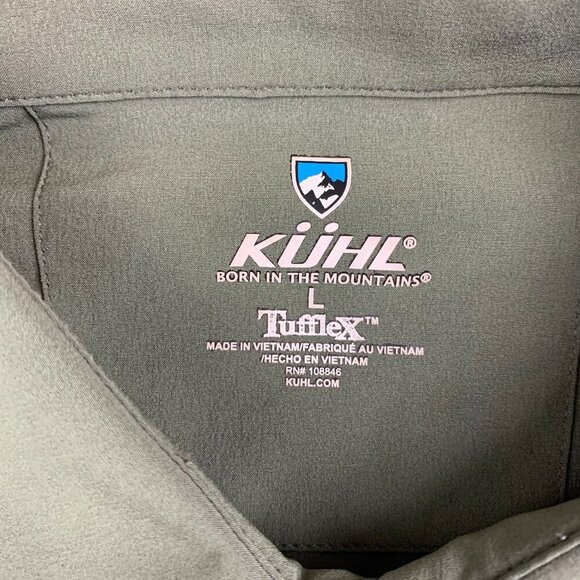 Kuhl Mens Shirt Large Green Renegade Button Up Tufflex World Beer Cup Outdoor - Picture 5 of 10